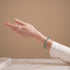 Blue Mint | Silver | Firefly Glass Macrame Bracelet